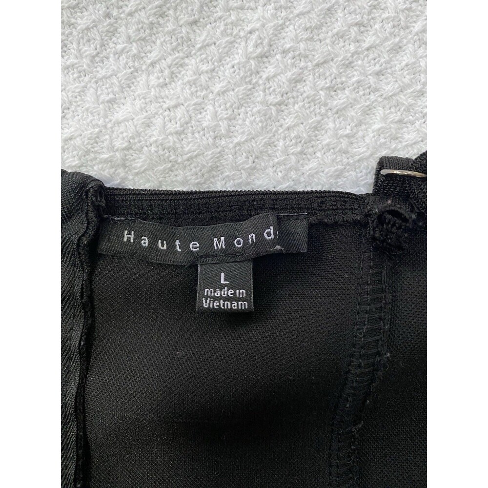Haute Monde Black Bandage Bustier Bodycon Mini Dress Size L Coquette Y2K Party - Picture 8 of 9